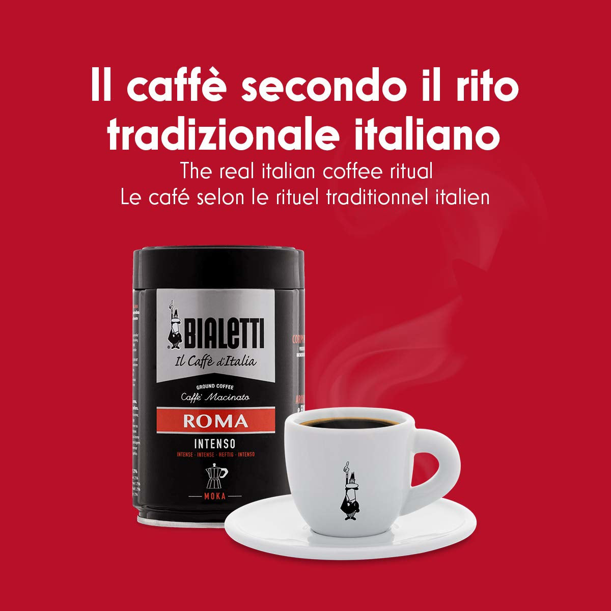 Bialetti Moka Express French Press / Kaffeebereiter – 0,1 l, 1 Tasse, Aluminium