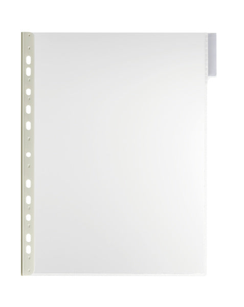 Durable FUNCTION Sichttafel A4 – transparent, blauer Rand, 60 mm-Tab, 5er Pack