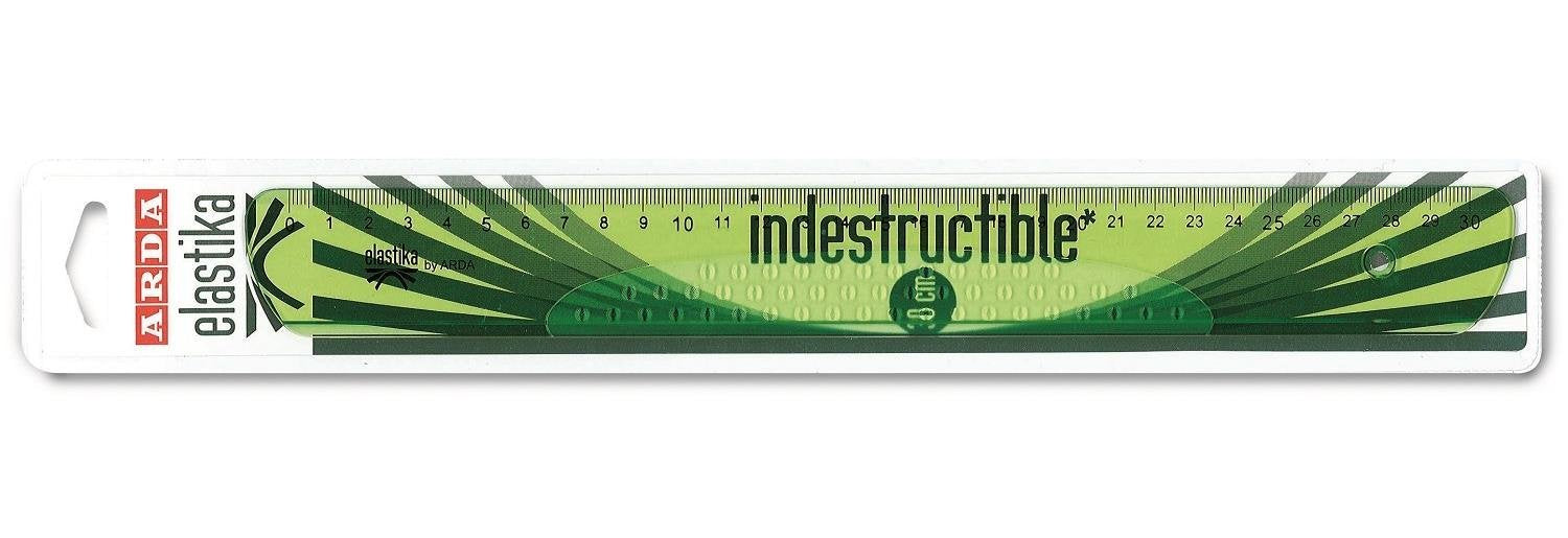 ARDA Lineal – Kunststoff – 30 cm – Tuschekante, Facette, flexibel – hellgrün transparent