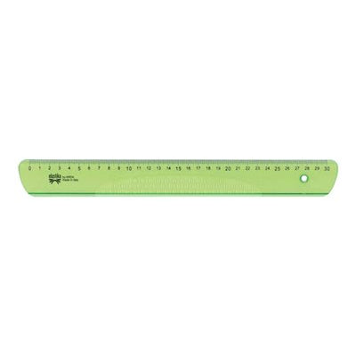 ARDA Lineal – Kunststoff – 60 cm – Tuschekante, Facette, flexibel – hellgrün transparent