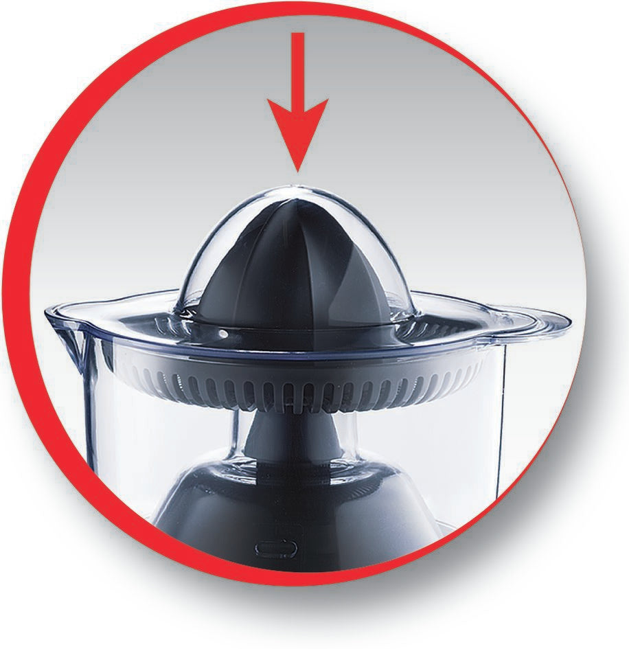 Moulinex Entsafter PC1208 – 0,45 l, 25 W, Kunststoff – Schwarz/Transparent