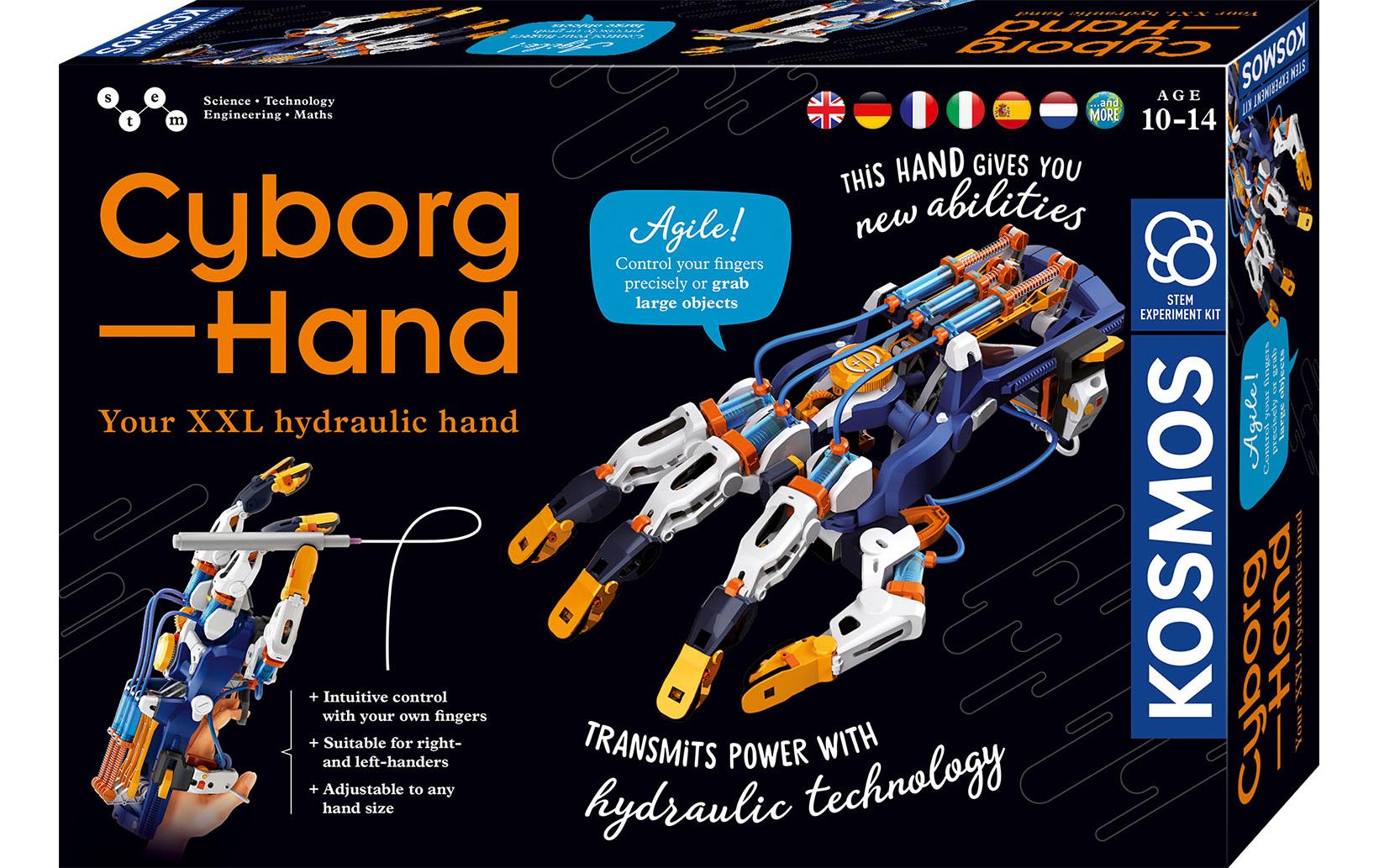 Kosmos Experimentier-Bausatz – Cyborg-Hand Multi, Robotik, ab 10 Jahren, Mehrsprachig