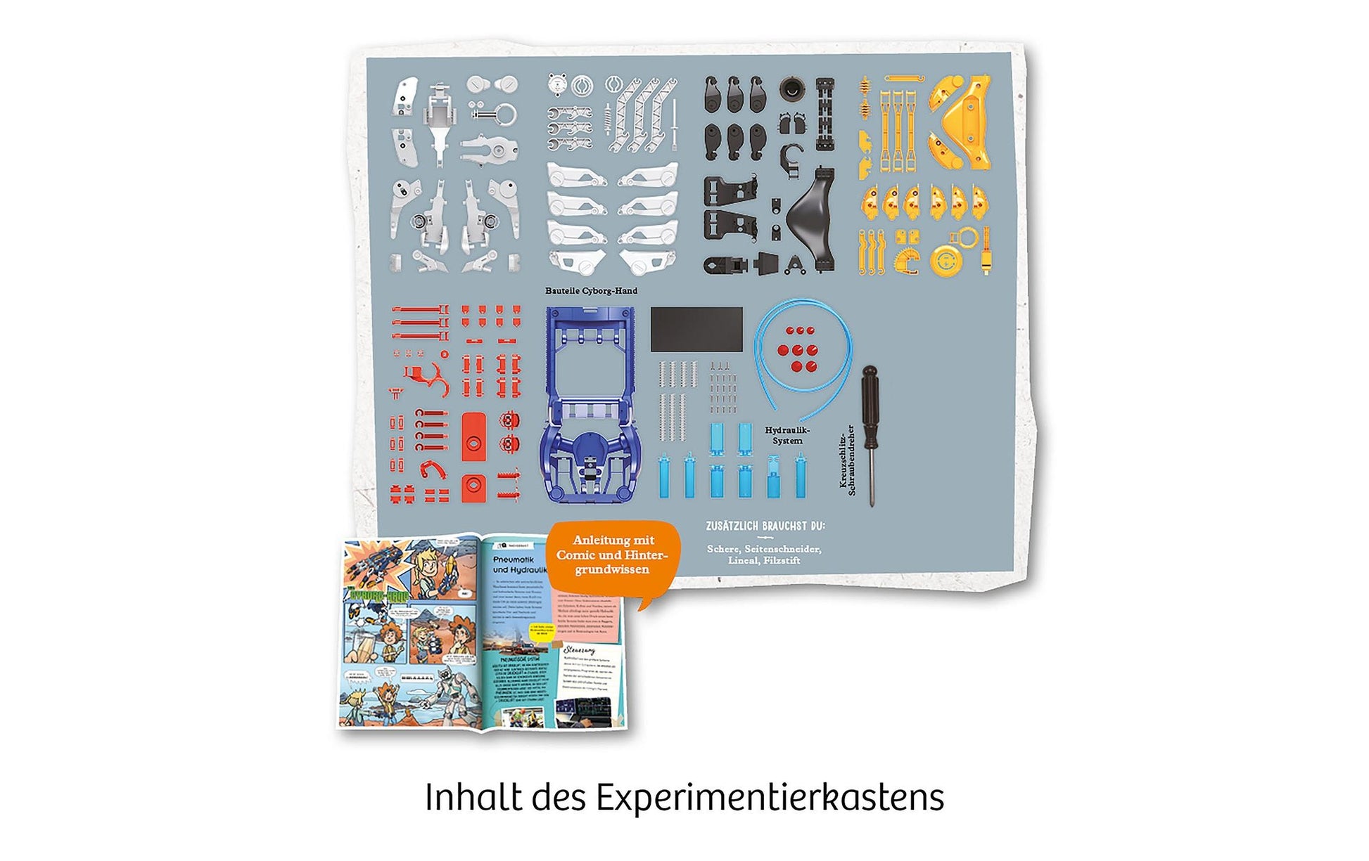 Kosmos Experimentier-Bausatz – Cyborg-Hand Multi, Robotik, ab 10 Jahren, Mehrsprachig