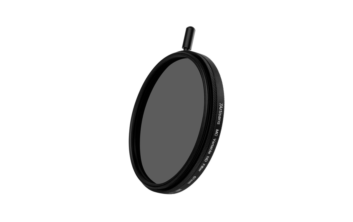 7Artisans VND-62mm Variabler ND-Filter – VND 1,5–8, Aluminium/Glas, Schwarz