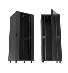 LogiLink D22S61B – 19" Netzwerkschrank 22U, IP20, abschliessbar, 600 × 1000 × 1144 mm, schwarz, Stahl