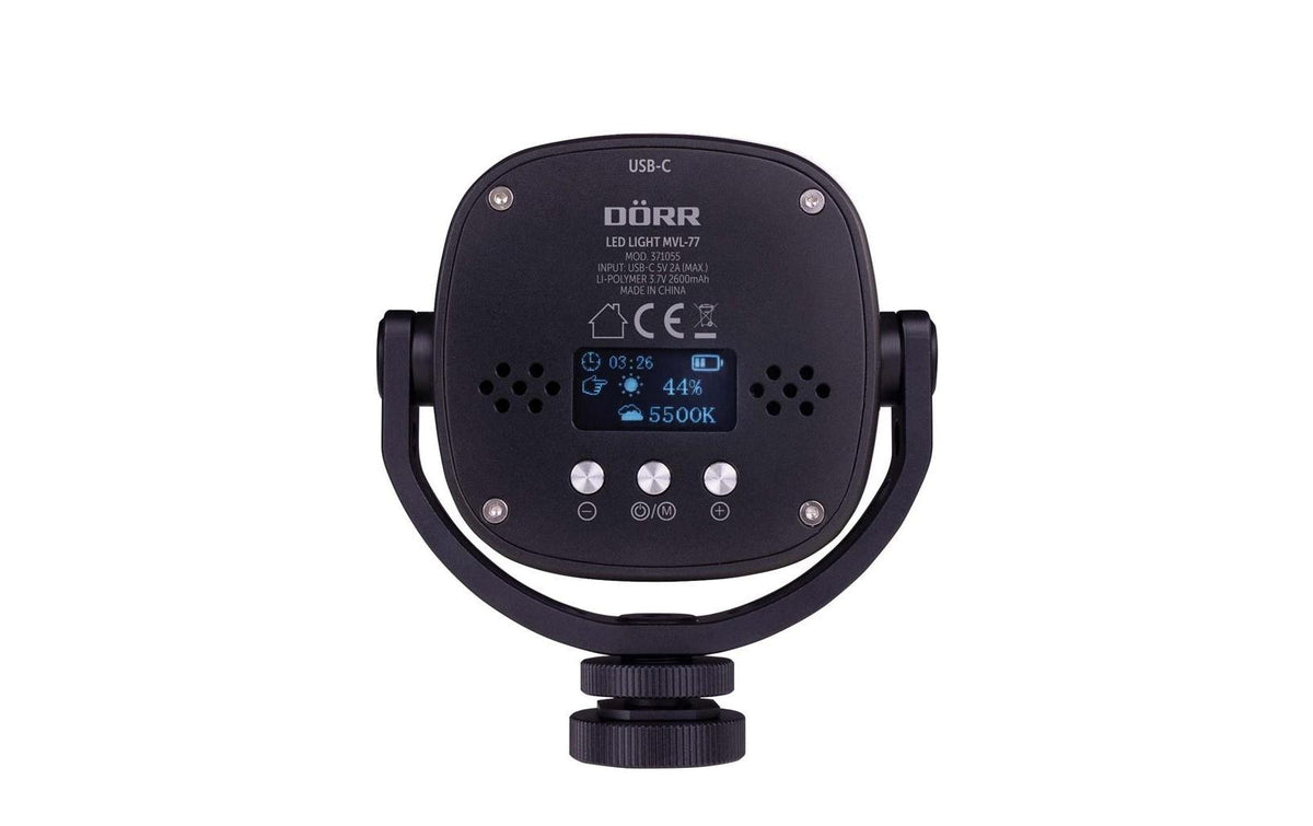 Dörr MVL-77 – LED-Videolicht – 2500–8500 K, dimmbar, 320 Lux