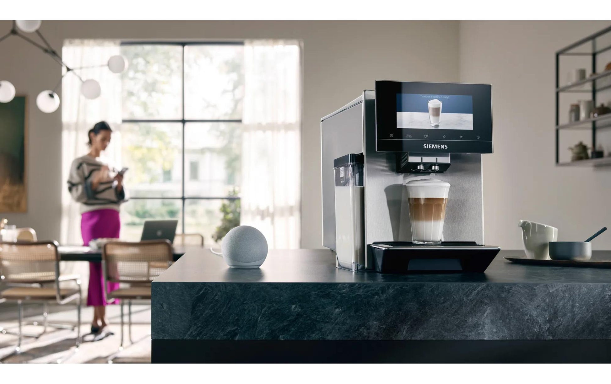 Siemens EQ 900 TQ905D03 Kaffeevollautomat – 2,3 l, 375 g, Integriertes Mahlwerk, Edelstahl