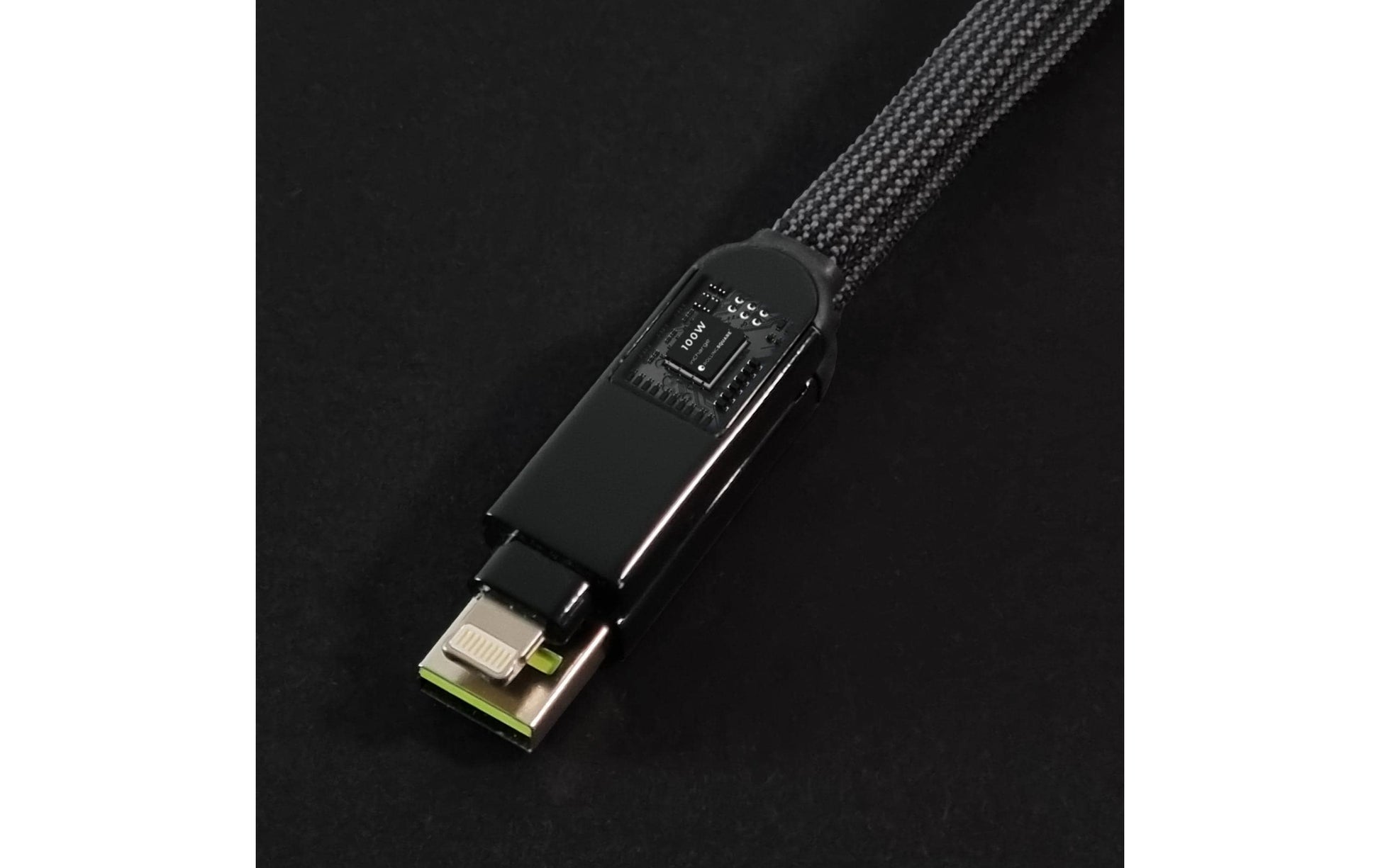 Rolling Square USB-A auf USB-C Kabel – USB 2.0 (480 Mbit/s) – 2 m – Abgewinkelt – Schwarz