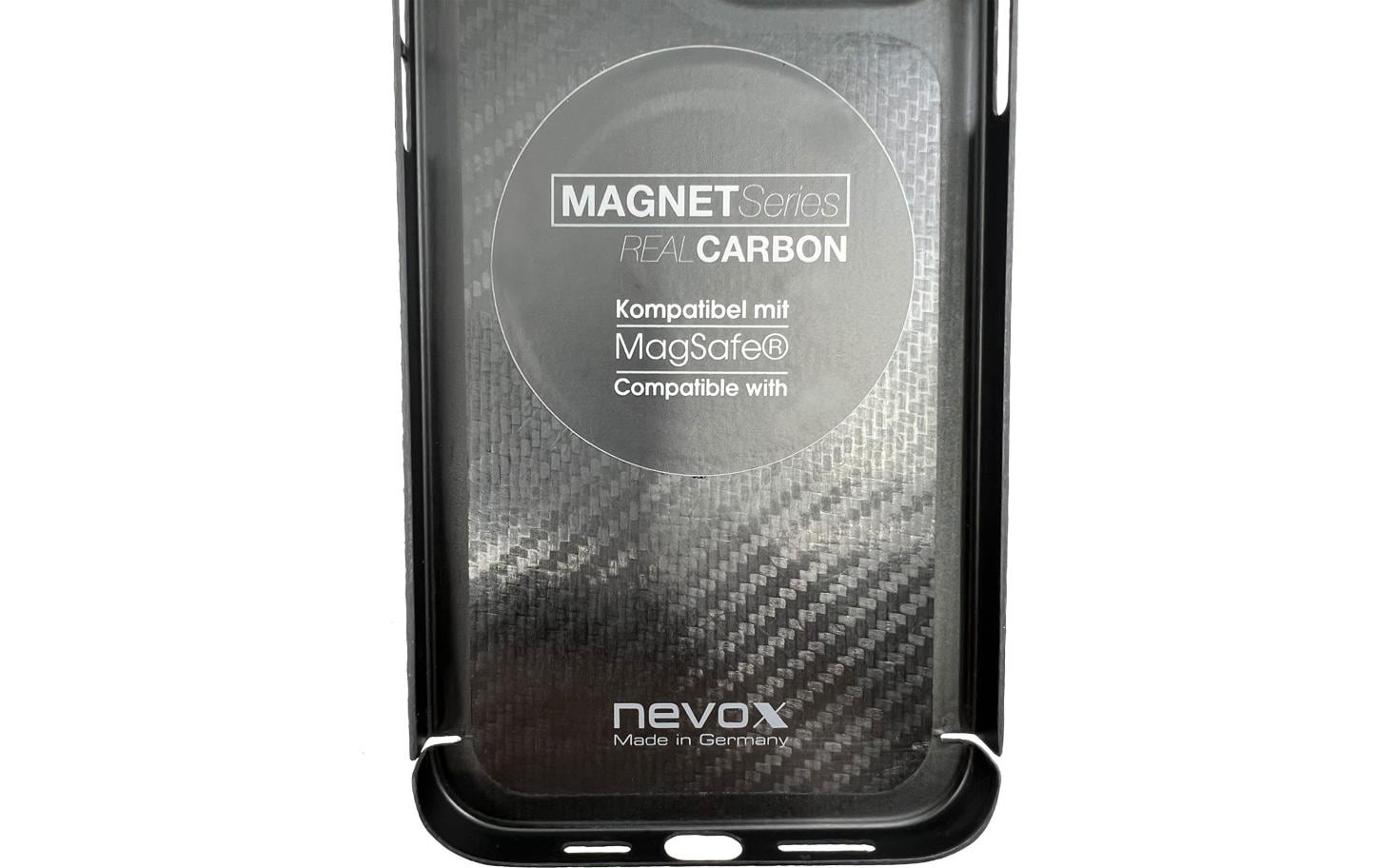 Nevox – Backcover Carbon Series – für Apple iPhone 14 Pro Max – schwarz – Aramidfasern – MagSafe-kompatibel