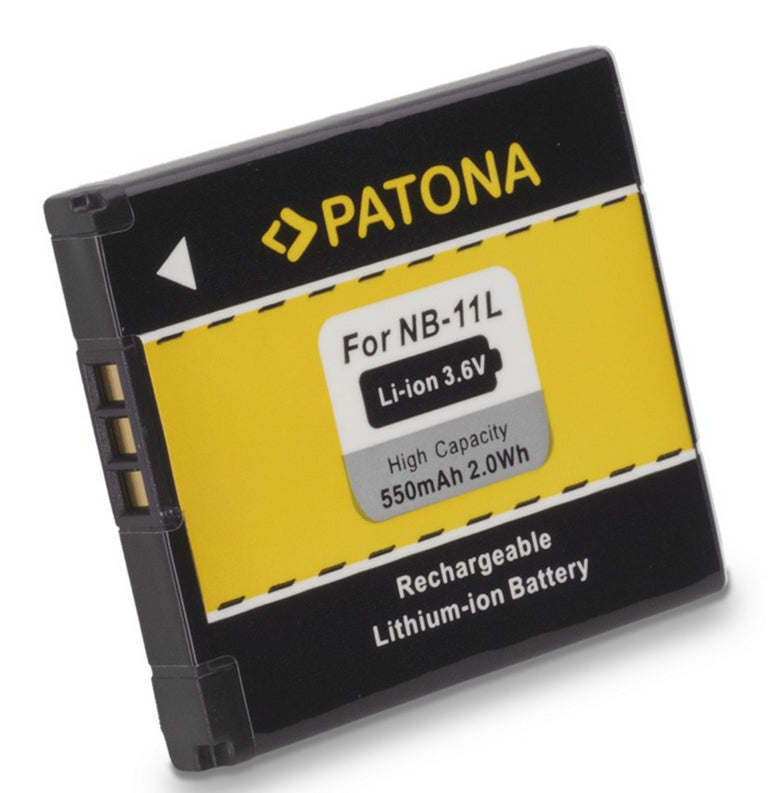 PATONA NB-11L Akku – 550 mAh (Lithium-Ion, 3,6 V, 2,0 Wh) – für Canon Ixus 285 HS, 180, 175
