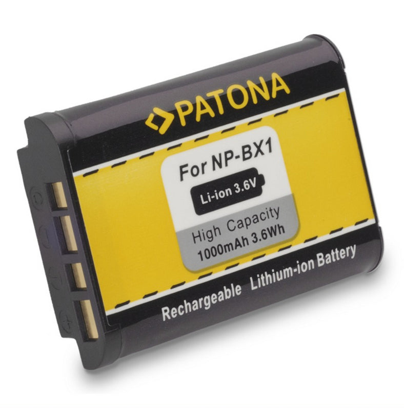 PATONA NP-BX1 Akku – Li-Ion 1000 mAh, 3,6 V – für Sony DSC-RX1R, R100MII, RX100 und andere – 1er-Pack