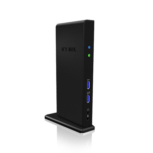 ICY BOX IB-DK2241AC Dockingstation – USB-A, 1× HDMI, 1× DVI, GbE, 3,5 mm Audio, für Windows/Mac