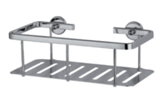 TESA Seifenhalter (Wand) Aluxx – Aluminium, Wandmontiert (Klebestreifen), 25×12,5×9,2 cm, Chrom