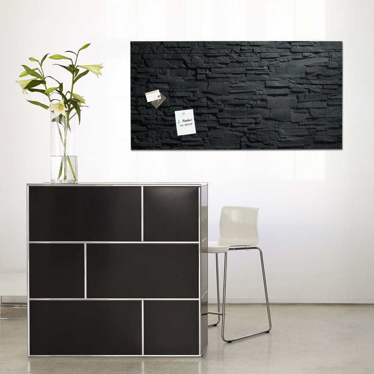 Sigel Whiteboard – 130 × 55 cm, Glas, magnetisch, Wandmontage
