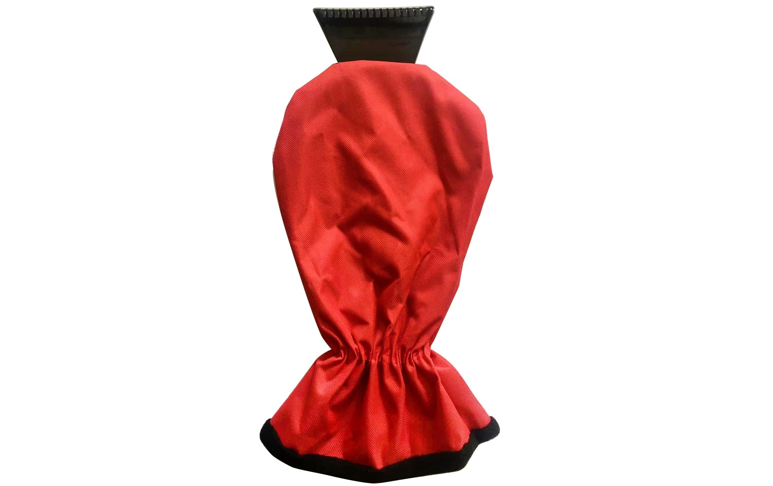 Edi Clean Eisschaber Handschuh – 37 cm – Schwarz/Rot