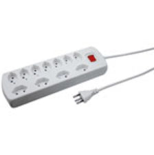 Steffen POWER EASY Steckdosenleiste, 11×T13, mit Schalter, 1,5 m, Eingang T12, Kinderschutz – Weiss