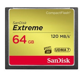 SanDisk Extreme CF-Karte – 64 GB, 120 MB/s Lesegeschwindigkeit, 85 MB/s Schreibgeschwindigkeit