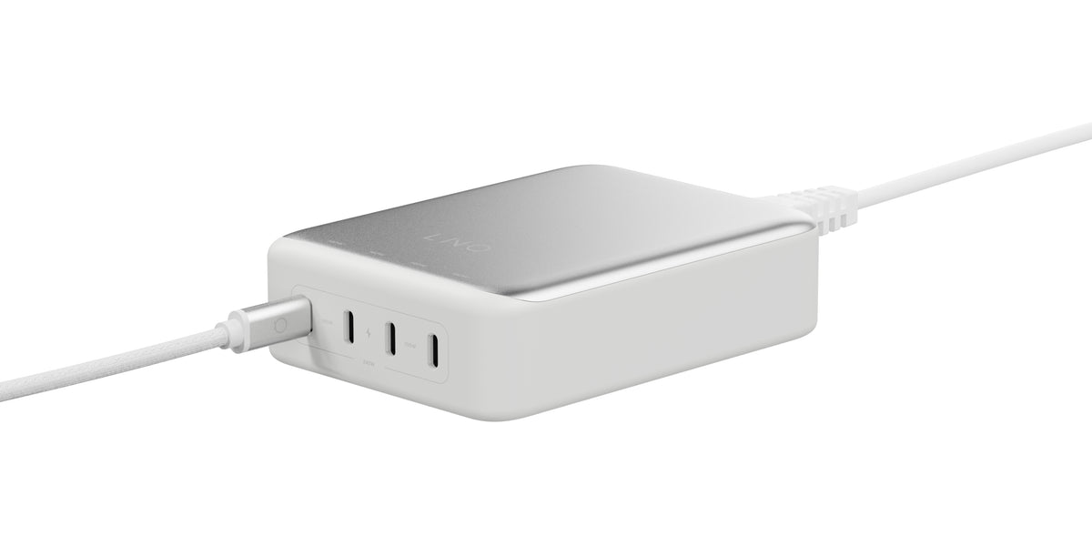 LINQ USB-Desktop-Ladegerät 240 W – USB-C×4, PD 3.1, GaN – für USB-C/USB-A Geräte