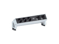 Bachmann DESK2 Steckdosenleiste mit 3 Schutzkontakt-Steckdosen, 2 ABD-Steckdosen – Eingang Wieland GST18, 0,2 m Kabel – Weiss
