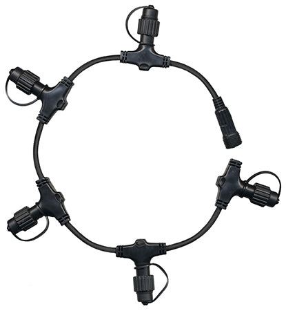 Star Trading Starterset Softring 5er – 24 V, Ø 700 mm, IP44 – für System 24 – 1 Stk. – Schwarz