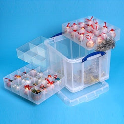 Really Useful Boxes Really Useful Box Aufbewahrungsbox 35 l – Kunststoff – Transparent – mit Griff – 480 × 310 × 390 mm