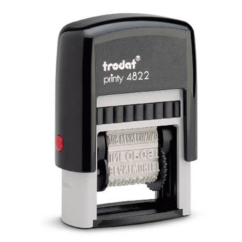 Trodat 4822 D Wortbandstempel – selbstfärbend, 12 Texte (4 mm)