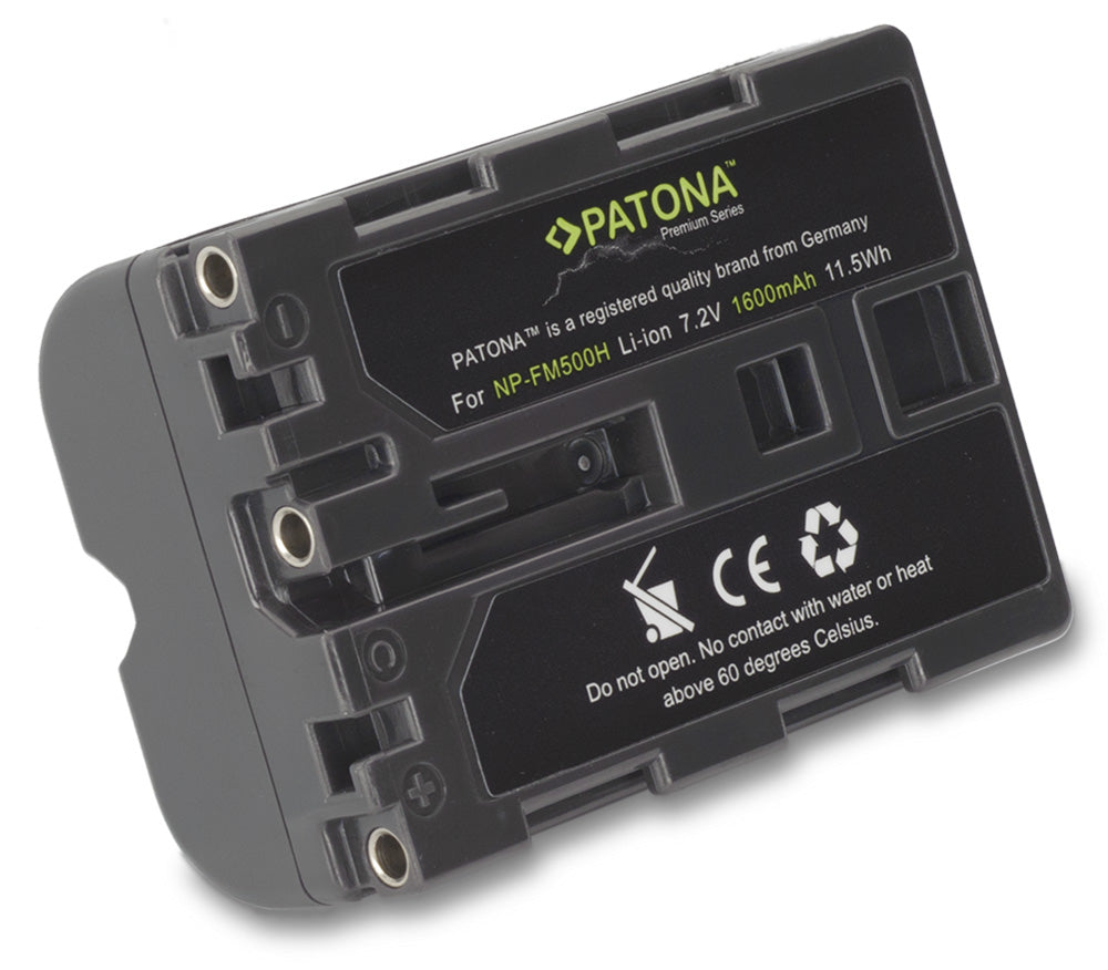 PATONA NP-FM500H Akku – 2400 mAh, Li-Ion 7,2 V – für Sony Alpha 99, Alpha 77, Alpha 65 und andere