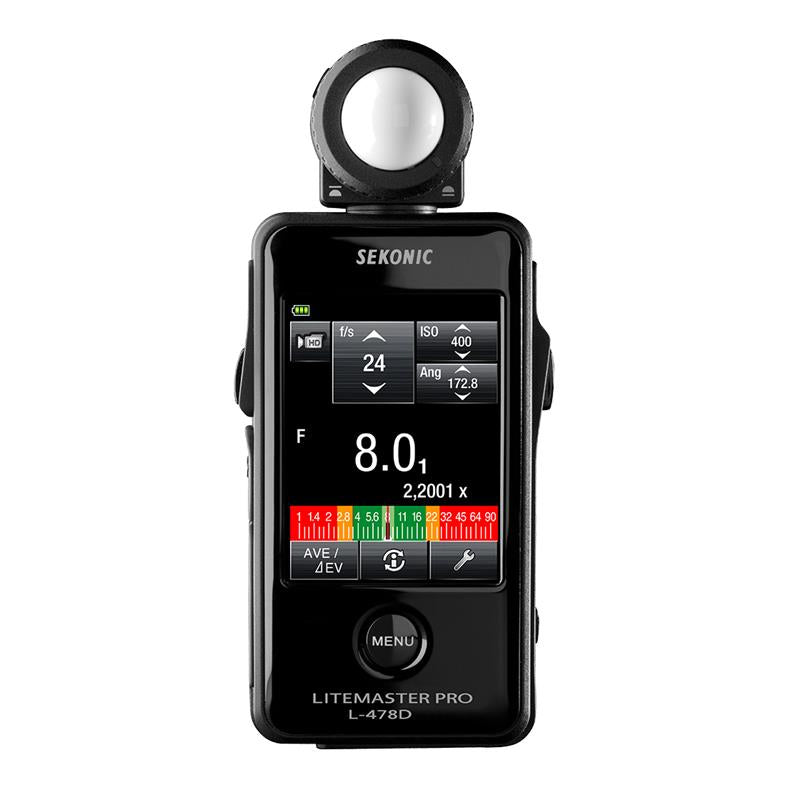 Sekonic Litemaster Pro-478D Lichtmessgerät – LCD 2,7", AAA (2×), 358° – für Universal