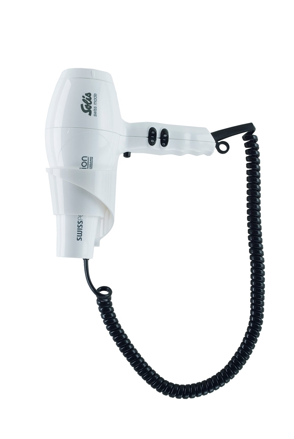 Solis Haartrockner Swiss Perfection 443 – 1800 W, mit Wandhalterung – weiss