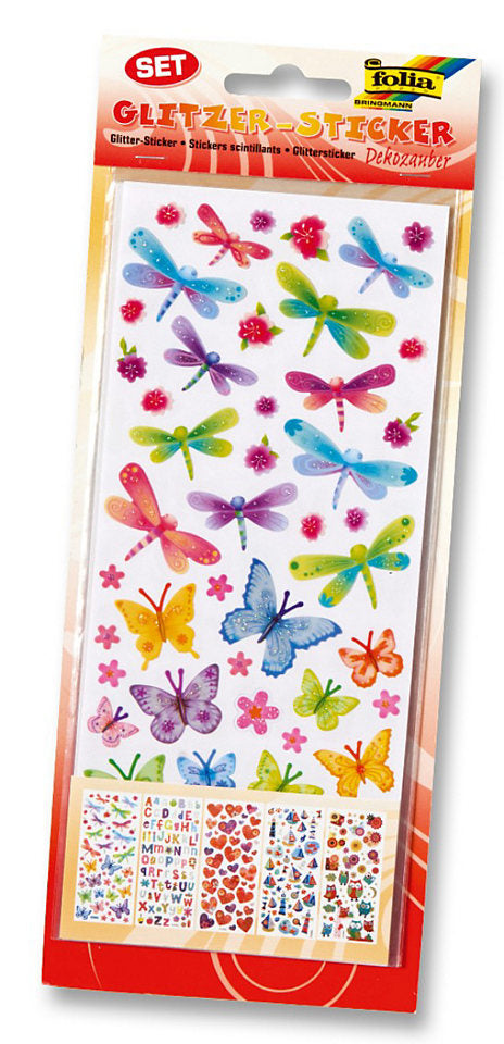 Folia Sticker, Sweet Decor, Glitzer, Mehrfarbig, 274 Stk (5 Bögen)