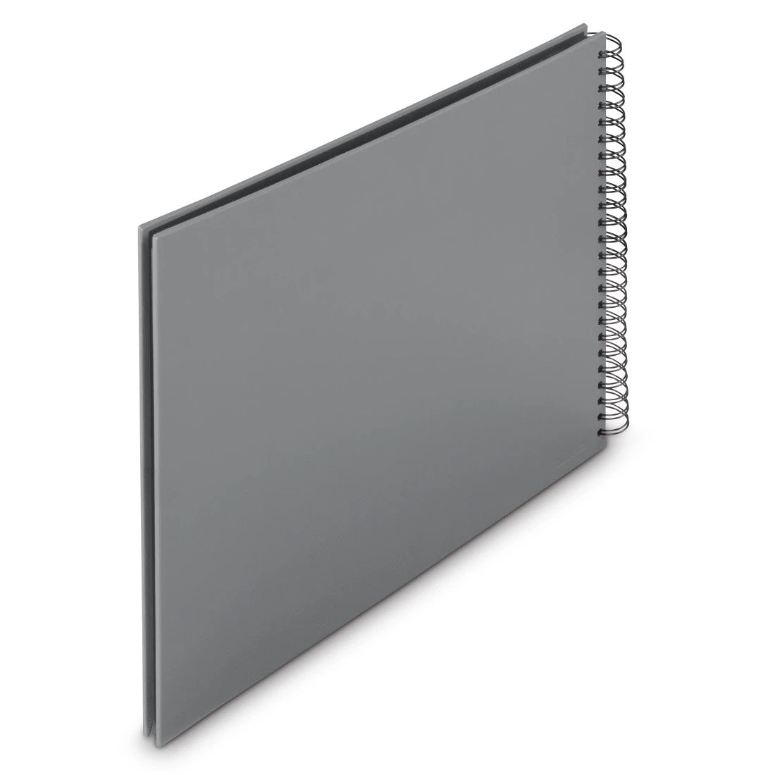 Hama Fine Art – Fotobuch, Spiralbindung, schwarz, 36 × 32 cm, Strukturpapier, grau, mit Einstecktasche
