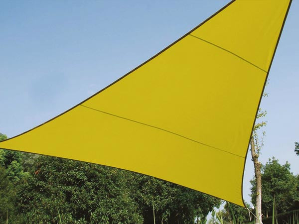 Perel Sonnensegel Dreieck – 500 × 500 × 500 cm, Lindgrün, Polyester, 160 g/m²