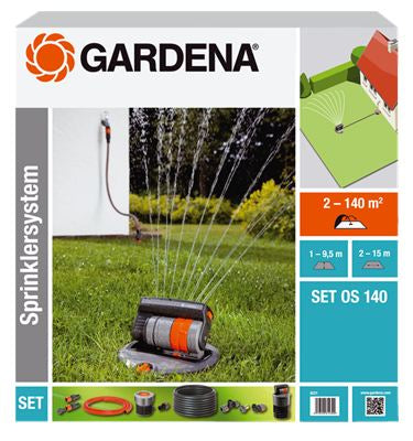 Gardena Impuls-Wassersprenger Komplett-Set – für Sprinklersystem – Grau, Orange