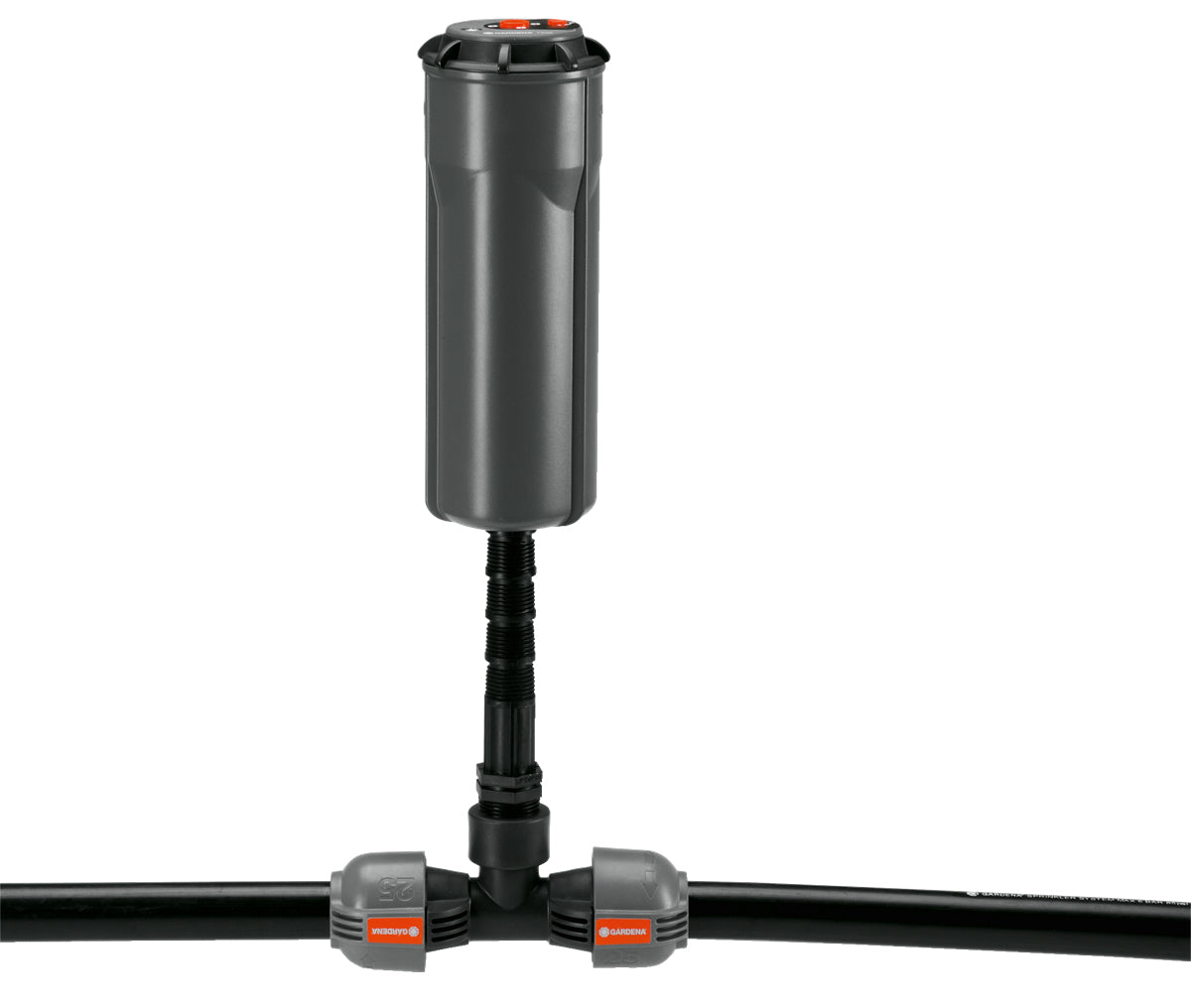 Gardena T-Stück – 25 mm × 3/4" Innengewinde, grau, 2 Ausgänge, für Sprinklersystem