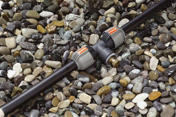Gardena T-Stück – 25 mm × 3/4" Innengewinde, grau, 2 Ausgänge, für Sprinklersystem