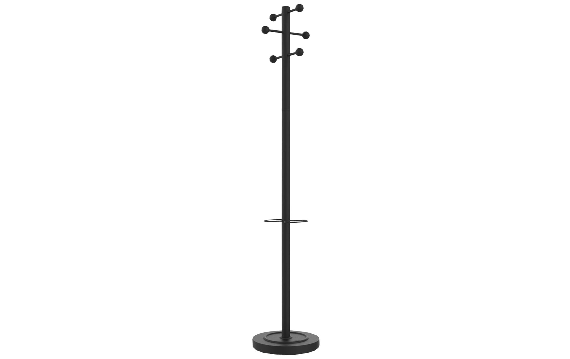 Unilux ACCESS Garderobenständer (mit Schirmhalter) – Stahl – Schwarz – 1'750 mm