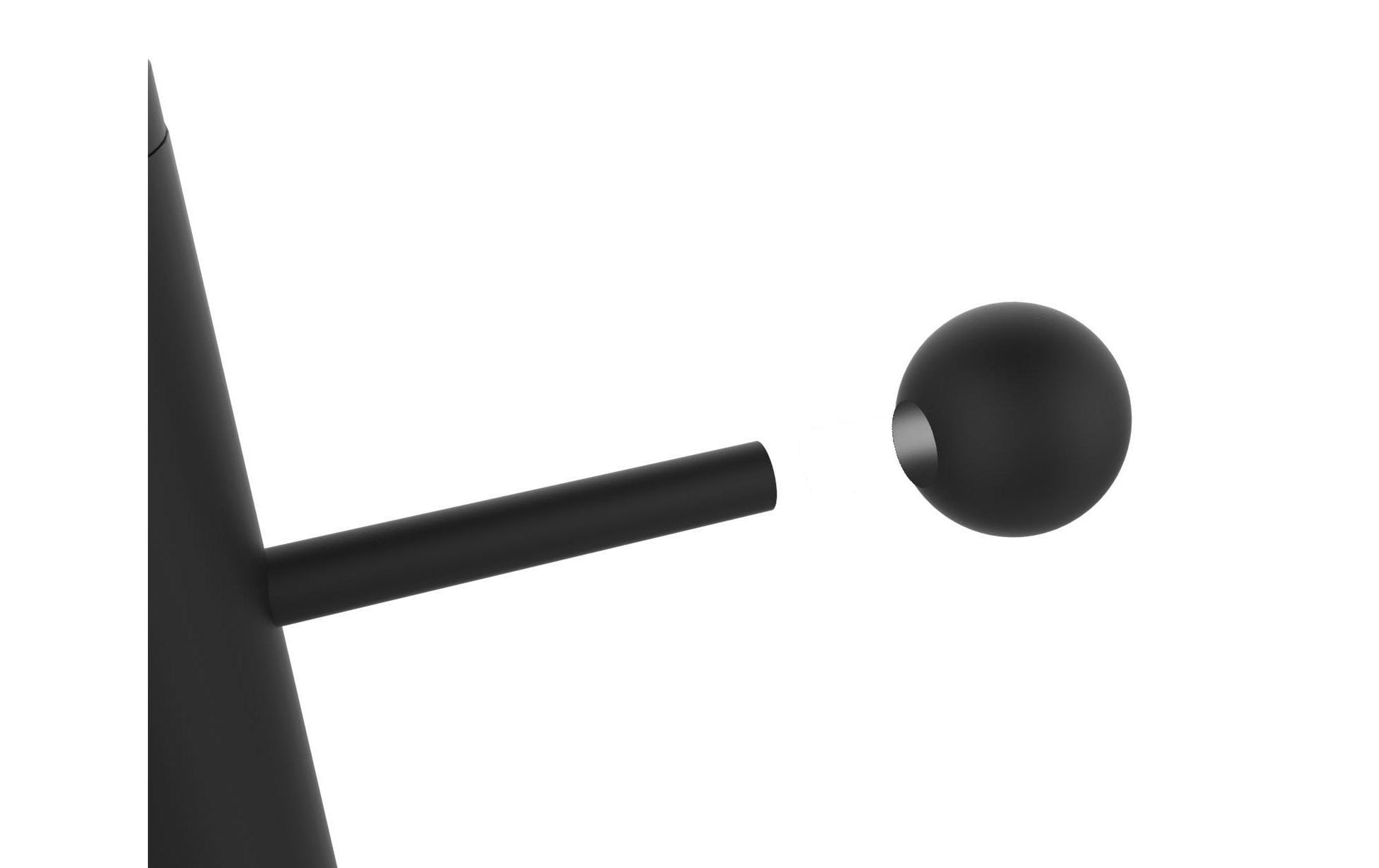 Unilux ACCESS Garderobenständer (mit Schirmhalter) – Stahl – Schwarz – 1'750 mm