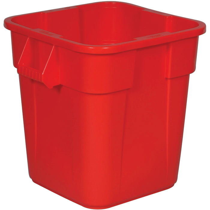 Rubbermaid Mobiler Abfallsammler BRUTE – 106 l – Kunststoff (LLDPE), quadratisch – rot