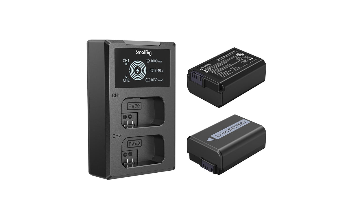SmallRig Akku NP-FW50 – Lithium-Ion, 1030 mAh, 7,4 V – für Sony