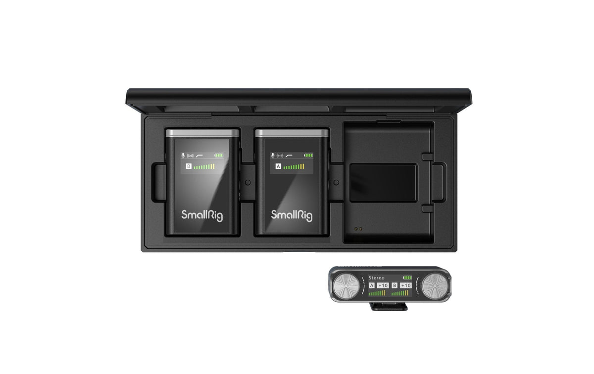 SmallRig Forevala W60 Lavaliermikrofon 2er-Set – 3,5 mm Klinke, USB-C, Kabellos, Omnidirektional, Schwarz