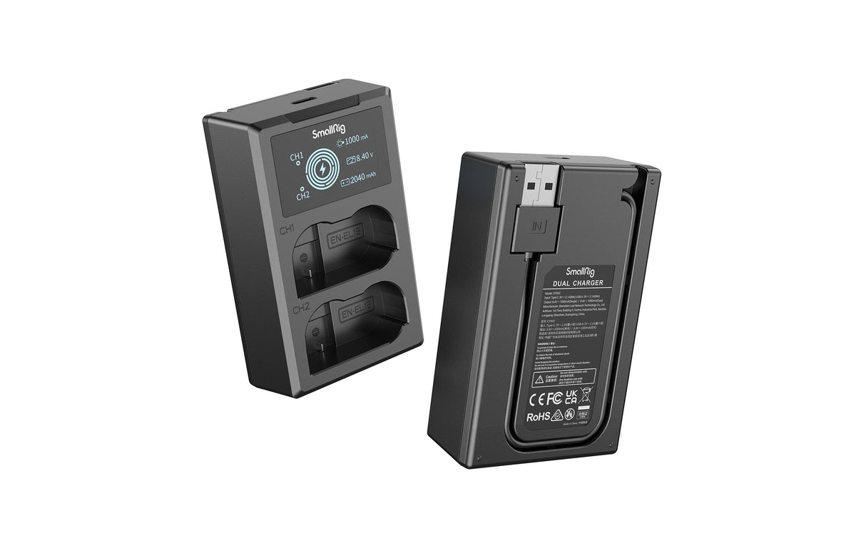 SmallRig 3820B Akkuladegerät/Ladecase – 2040 mAh Lithium-Ion – für Nikon EN-EL15 (D500, D600, D610 u. a.)