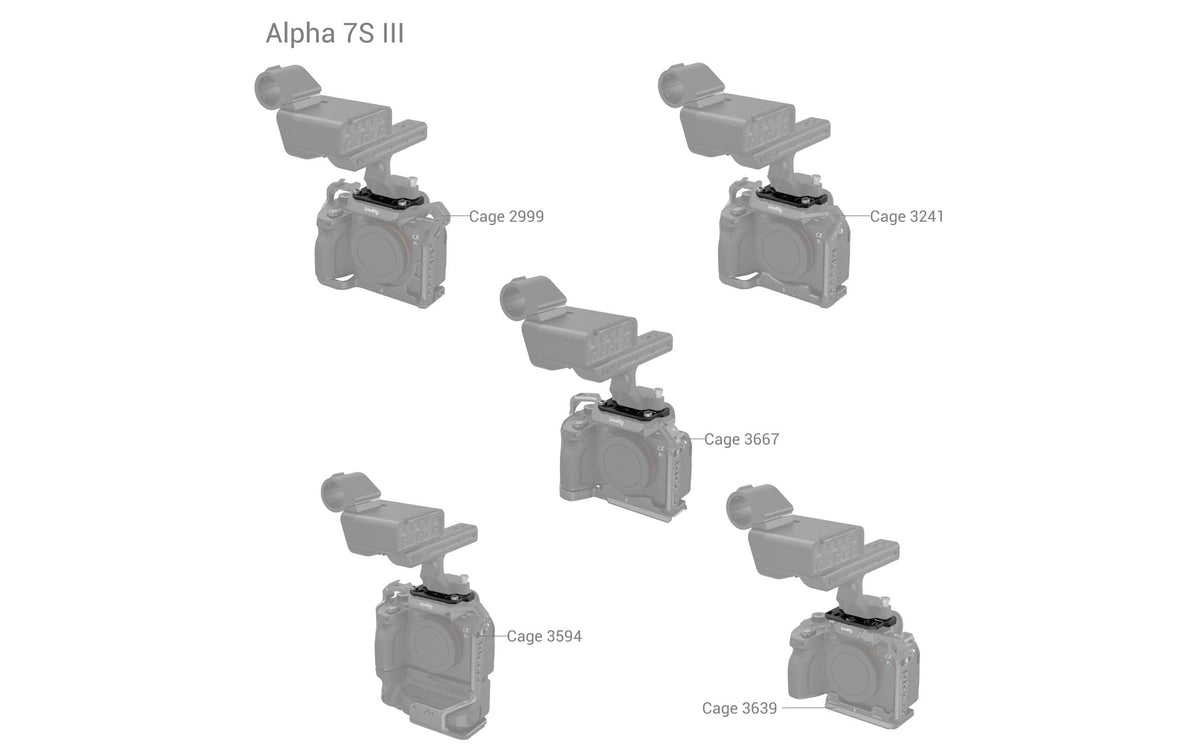 SmallRig MD4019 Adapterplatte – für Sony FX3, Alpha 7 IV, Alpha 7S III – Schwarz