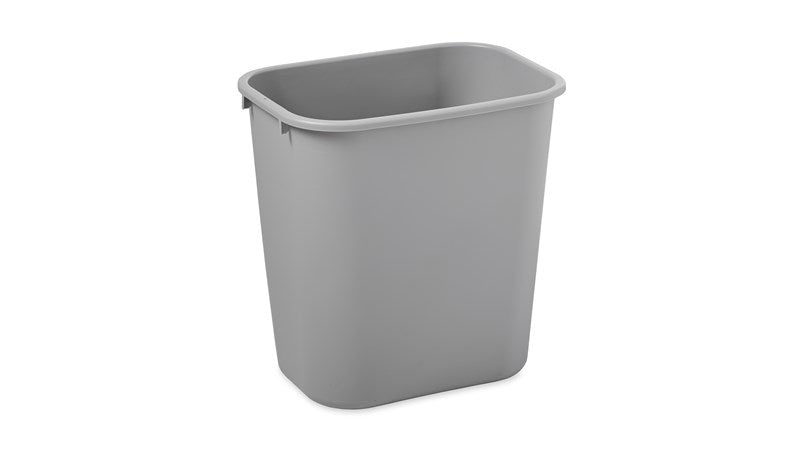Rubbermaid Papierkorb – 26,6 l – Kunststoff (PP), rechteckig – grau