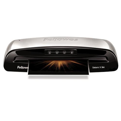 Fellowes Saturn 3i Laminiergerät A4 – 2-Rollen, 75–125 µm, Kaltlamination, Aufheizzeit 1 Min., 500 mm/min