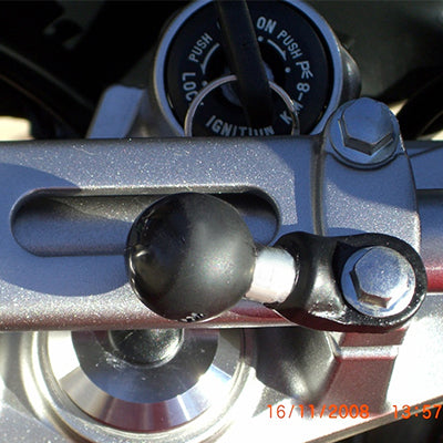 RAM Mounts Base 9 mm Loch 1" Kugel – Kugelbasis, Aluminium, Schwarz, Ø 2,54 cm