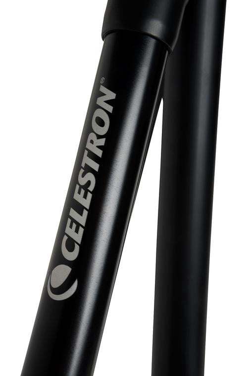 Celestron 82052 Stativ – bis 174,6 cm, Traglast 4 kg, 4 Segmente, eingeklappt 62,8 cm – Schwarz