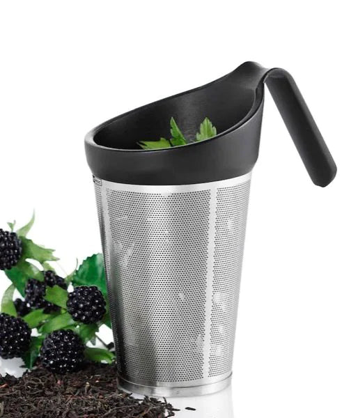 AdHoc GRANTEA – Teesieb Ø 7,7 × 15 cm, Edelstahl/Kunststoff