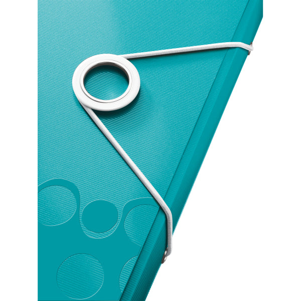 Leitz WOW Gummibandmappe A4 – Polypropylen (PP), blau, metallisch, bis 150 Blatt