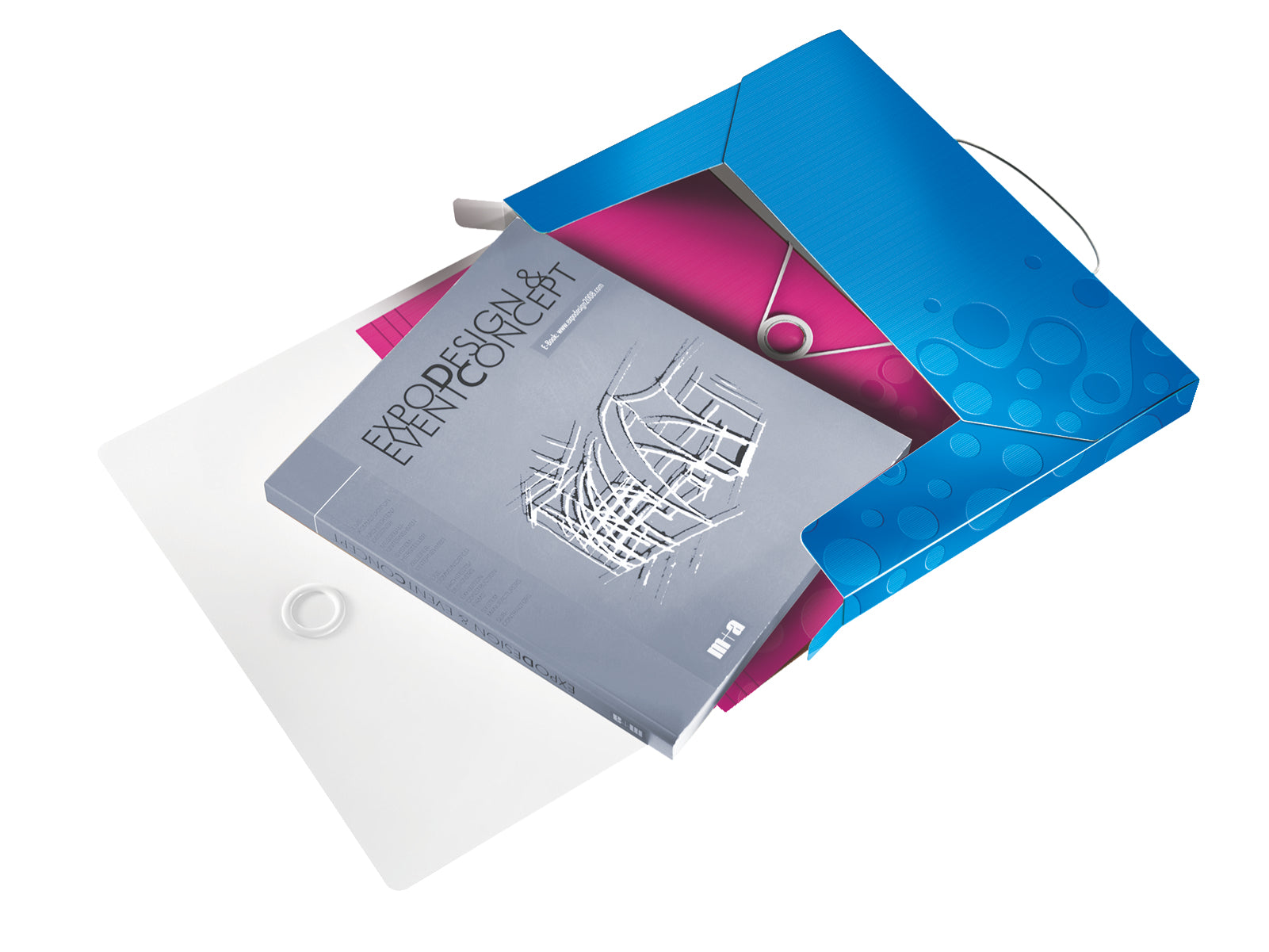 Leitz Ordner WOW – Blau, Metallisch, Kunststoff