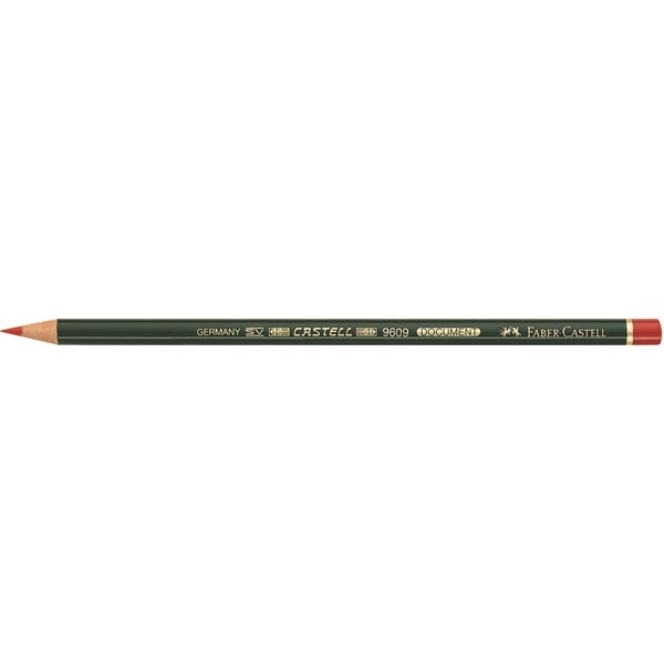 Faber-Castell Dokument-Kopierfarbstift, mit Radierer, rot, Mine Ø 3,25 mm, dunkelgrün